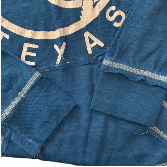 UZZI graphic design Padre Island Texas distressed hooded pullover coverup - Picture 6 of 16